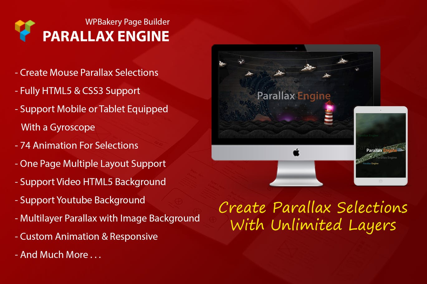 Parallax Engine -WPBakery页面构建器的美化附件插件