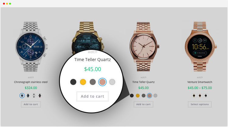 Variation Swatches for WooCommerce Pro 插件演示1
