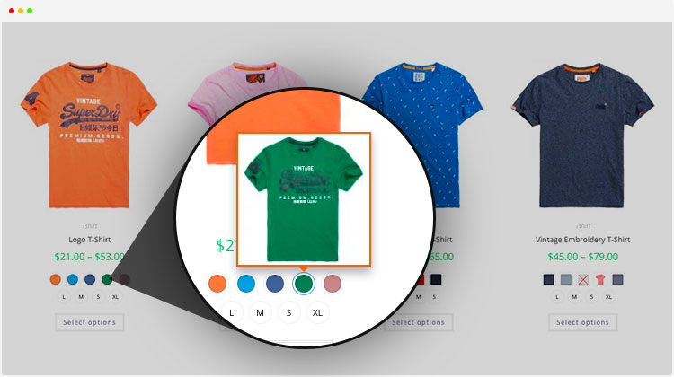 Variation Swatches for WooCommerce Pro 插件演示2
